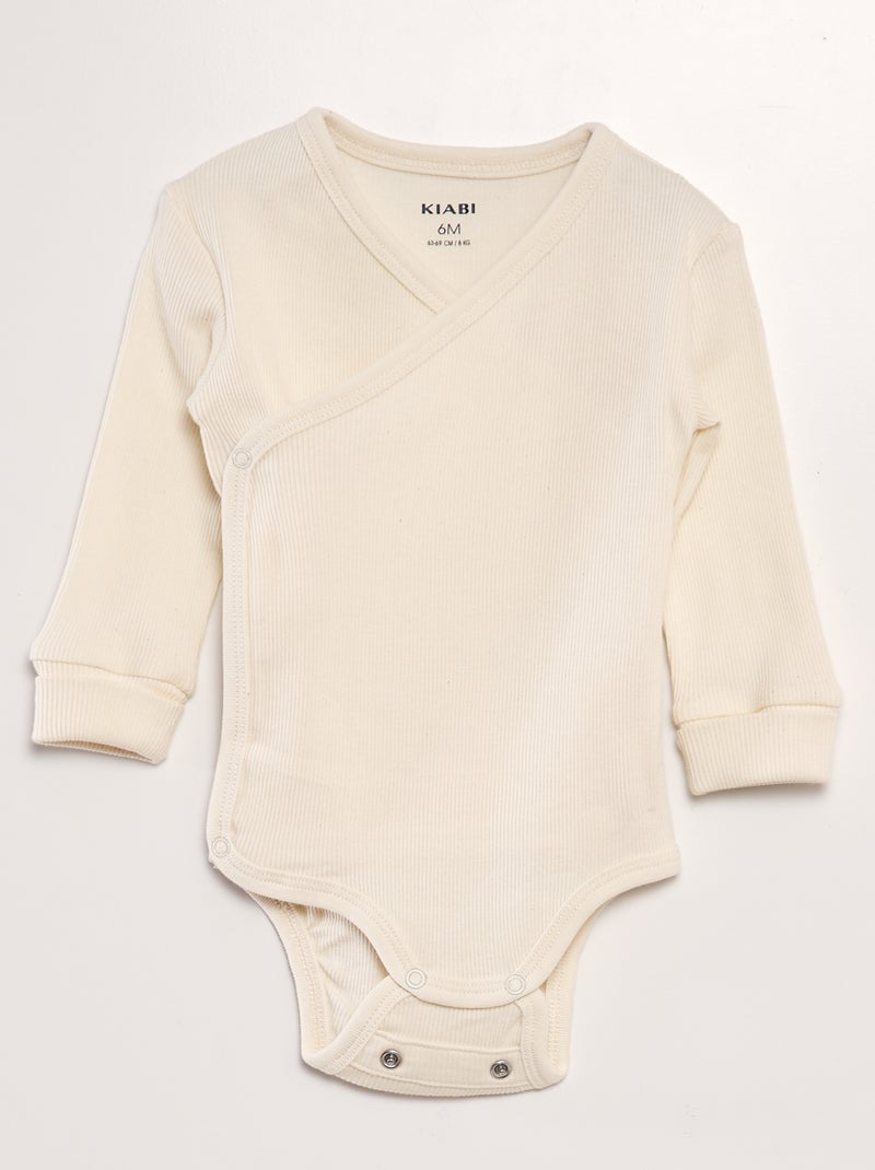 Lot de 3 bodies évolutifs Beige - Kiabi