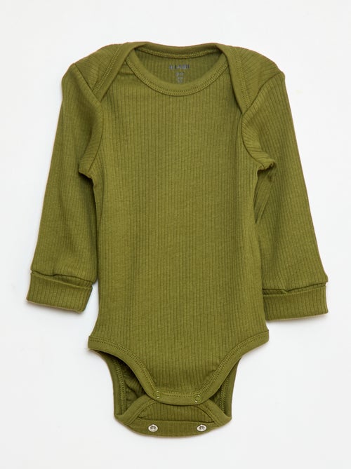 Lot de 3 bodies évolutifs col US et manches longues - Kiabi