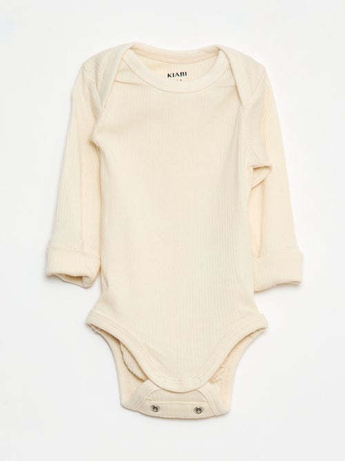 Lot de 3 bodies évolutifs col US et manches longues - Kiabi