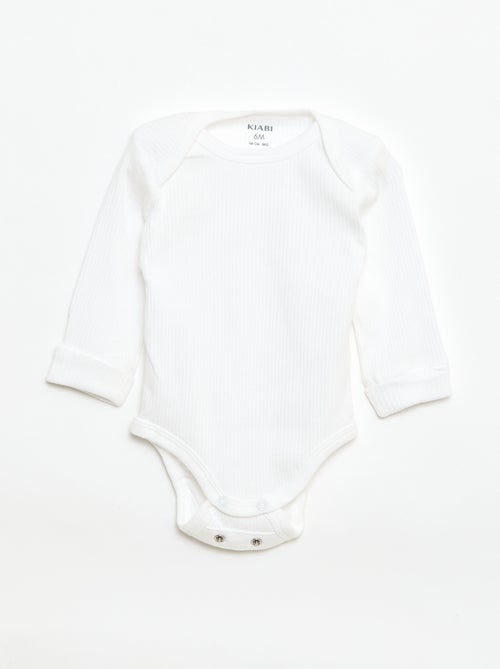 Lot de 3 bodies évolutifs col US et manches longues - Kiabi