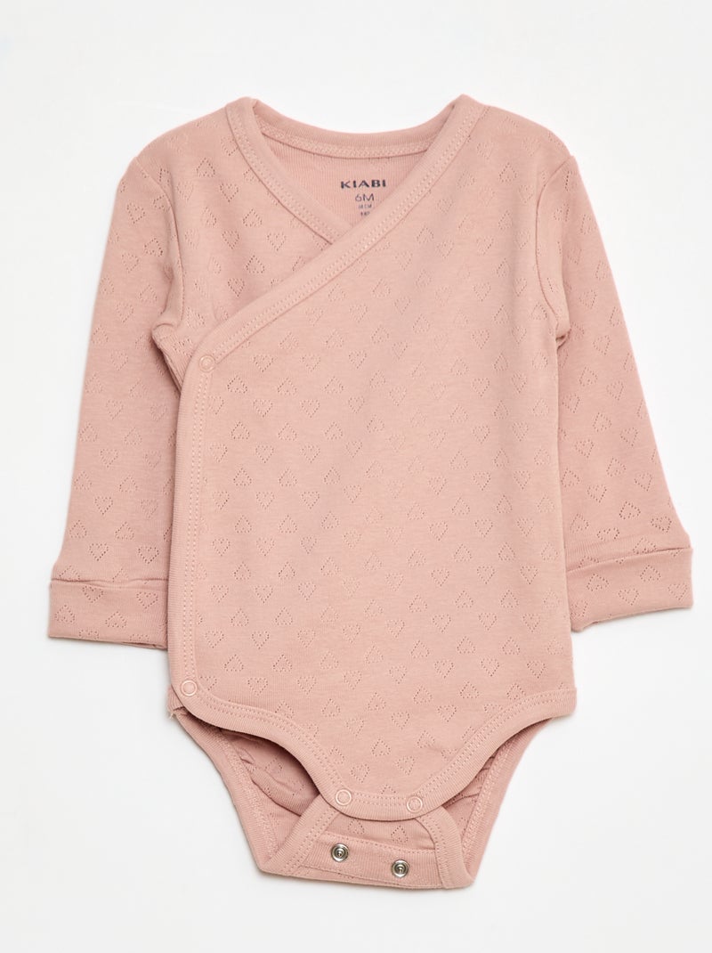 Lot de 3 bodies évolutifs Rose - Kiabi