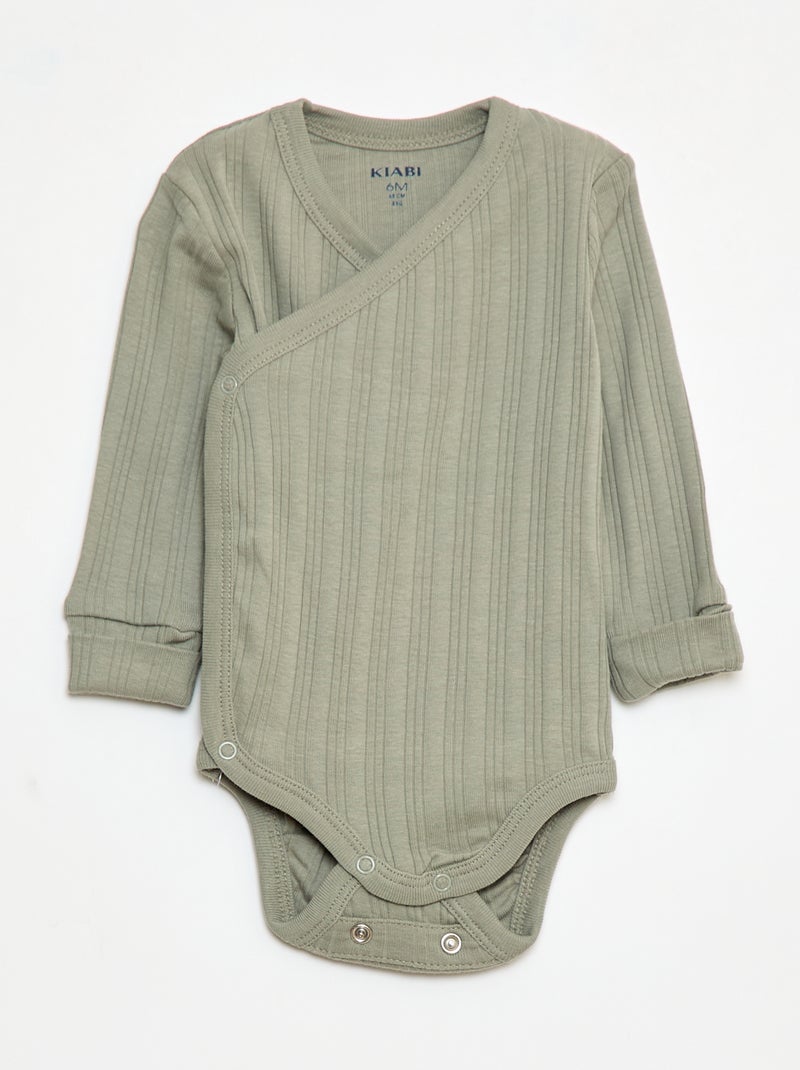 Lot de 3 bodies évolutifs Vert - Kiabi