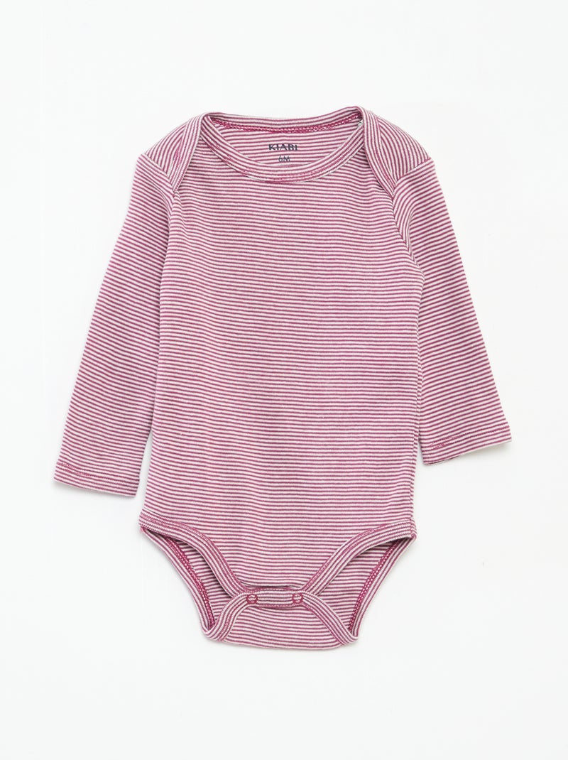 Lot de 3 bodies manches longues Blanc - Kiabi