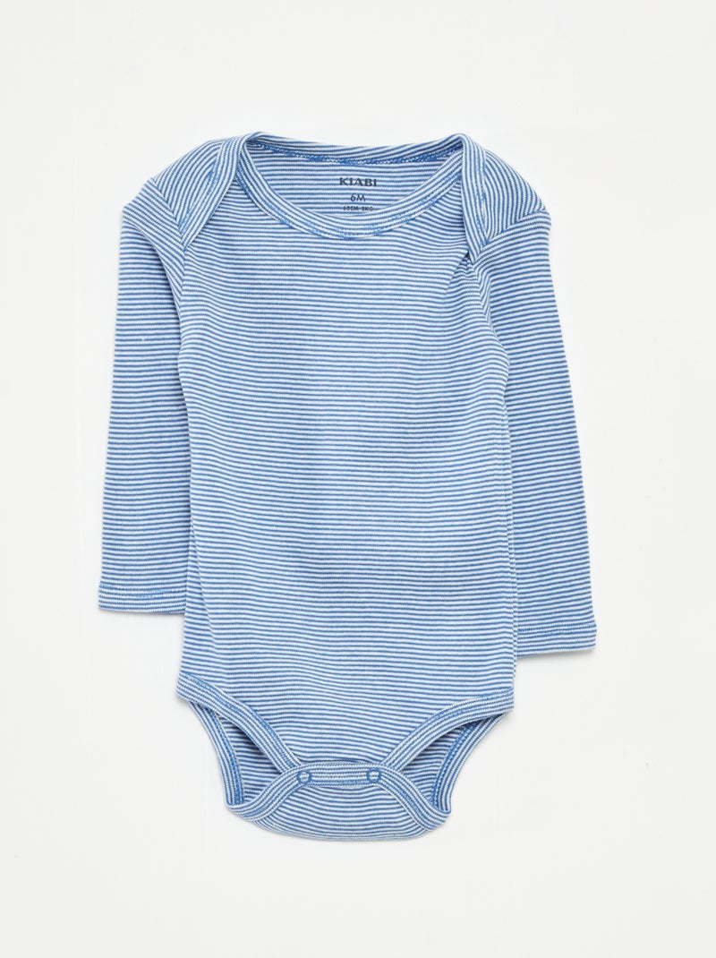 Lot de 3 bodies manches longues Blanc - Kiabi