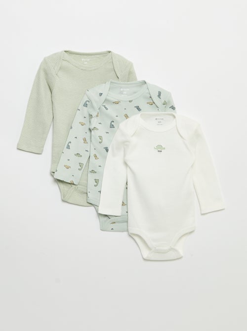 Lot de 3 bodies manches longues - Kiabi