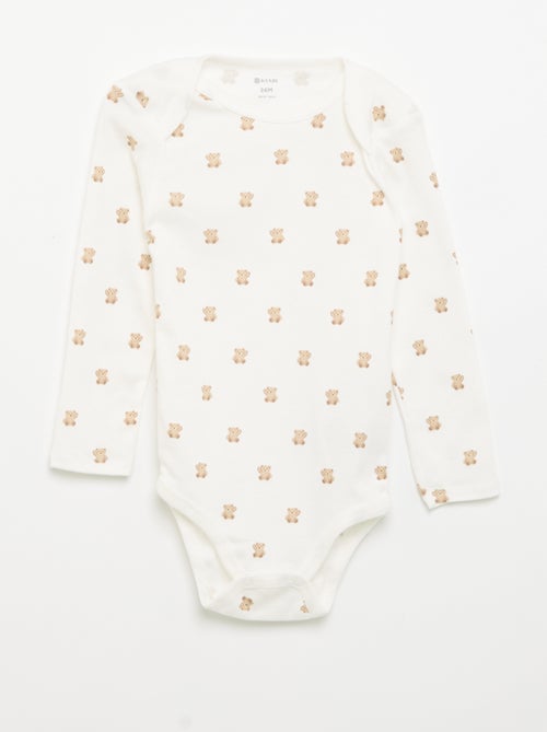 Lot de 3 bodies manches longues - Kiabi