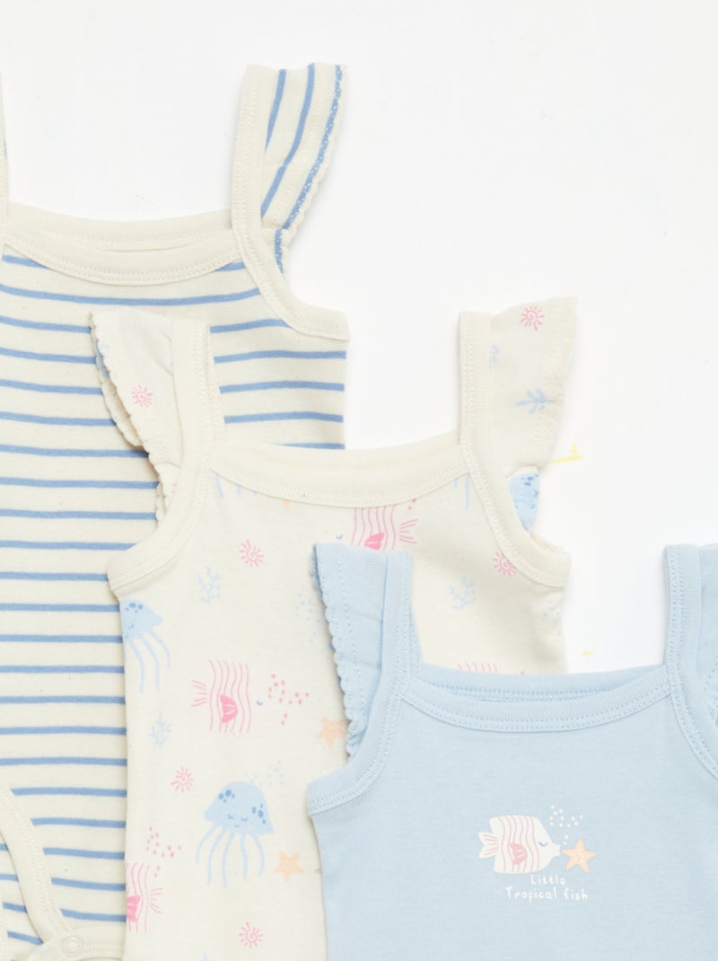 Lot de 3 bodies sans manches Beige - Kiabi