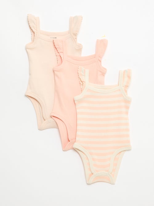 Lot de 3 bodies sans manches - Kiabi