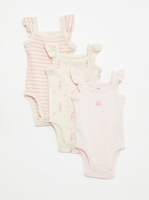 Lot de 3 bodies sans manches - Kiabi