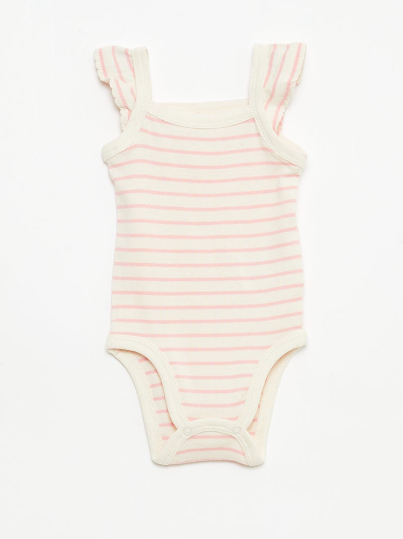 Lot de 3 bodies sans manches Rose - Kiabi