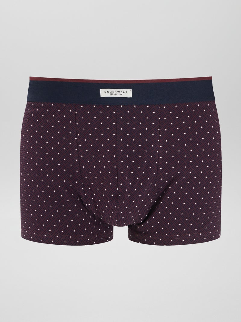 Lot de 3 boxers Bordeaux - Kiabi
