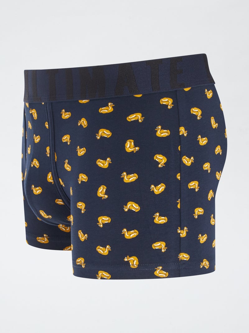 Lot de 3 boxers fantaisie BLEU - Kiabi