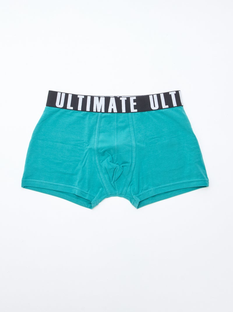 Lot de 3 boxers fantaisie Bleu - Kiabi