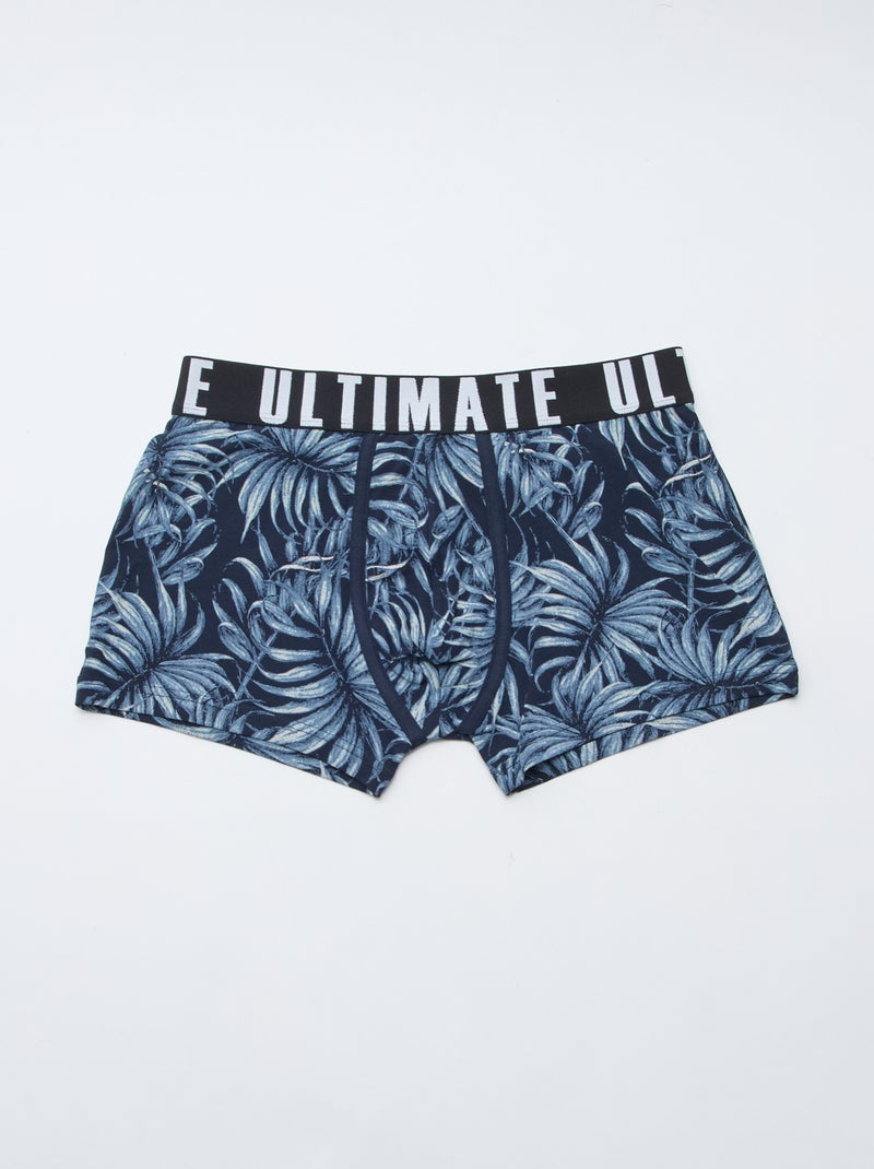 Lot de 3 boxers fantaisie Bleu - Kiabi