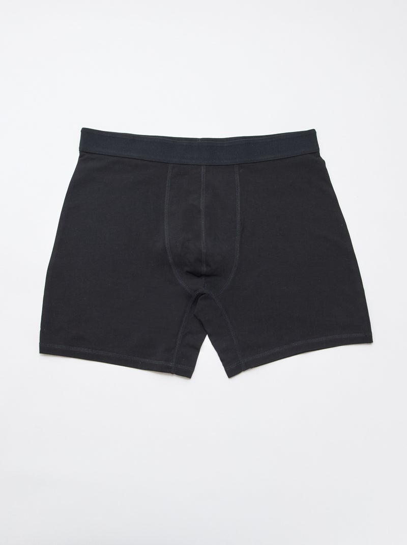 Lot de 3 boxers longs stretchs Noir - Kiabi