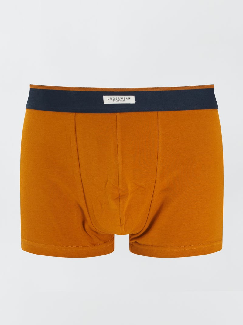 Lot de 3 boxers Moutarde/Marine - Kiabi