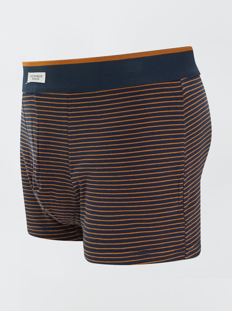 Lot de 3 boxers Moutarde/Marine - Kiabi