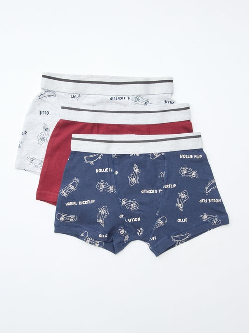 Lot de 3 boxers stretch - Kiabi