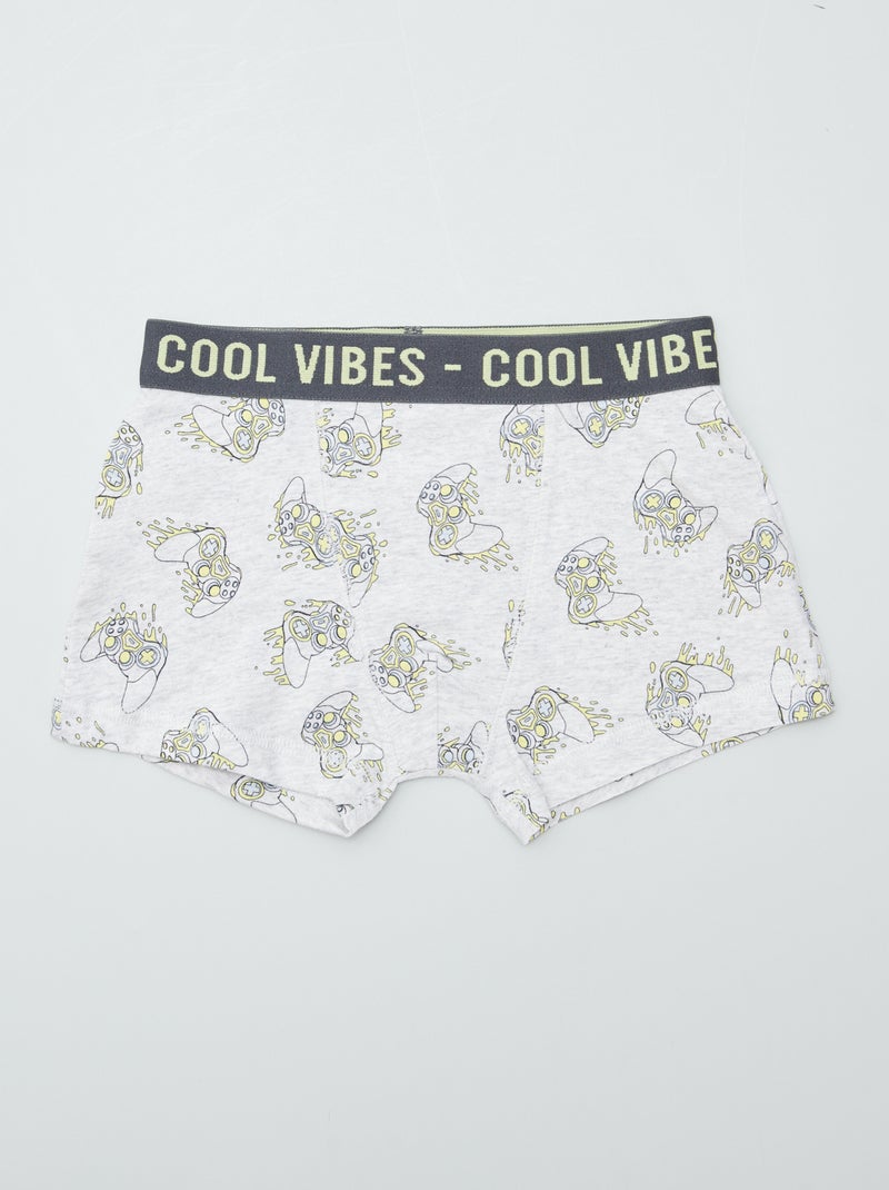 Lot de 3 boxers stretch GRIS - Kiabi