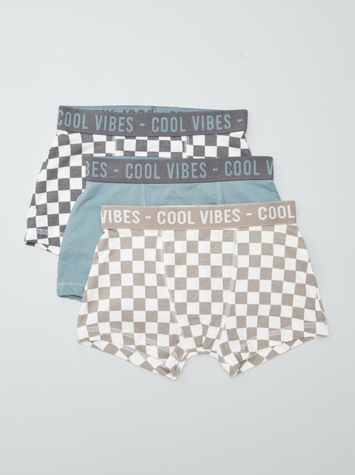 Lot de 3 boxers stretch - Kiabi