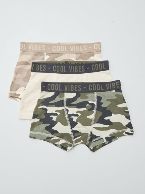 Lot de 3 boxers stretch - Kiabi