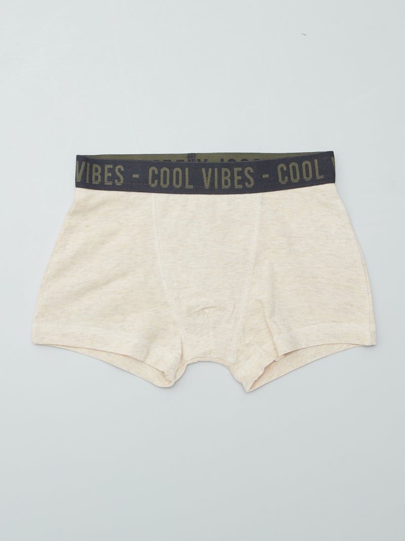 Lot de 3 boxers stretch MARRON - Kiabi