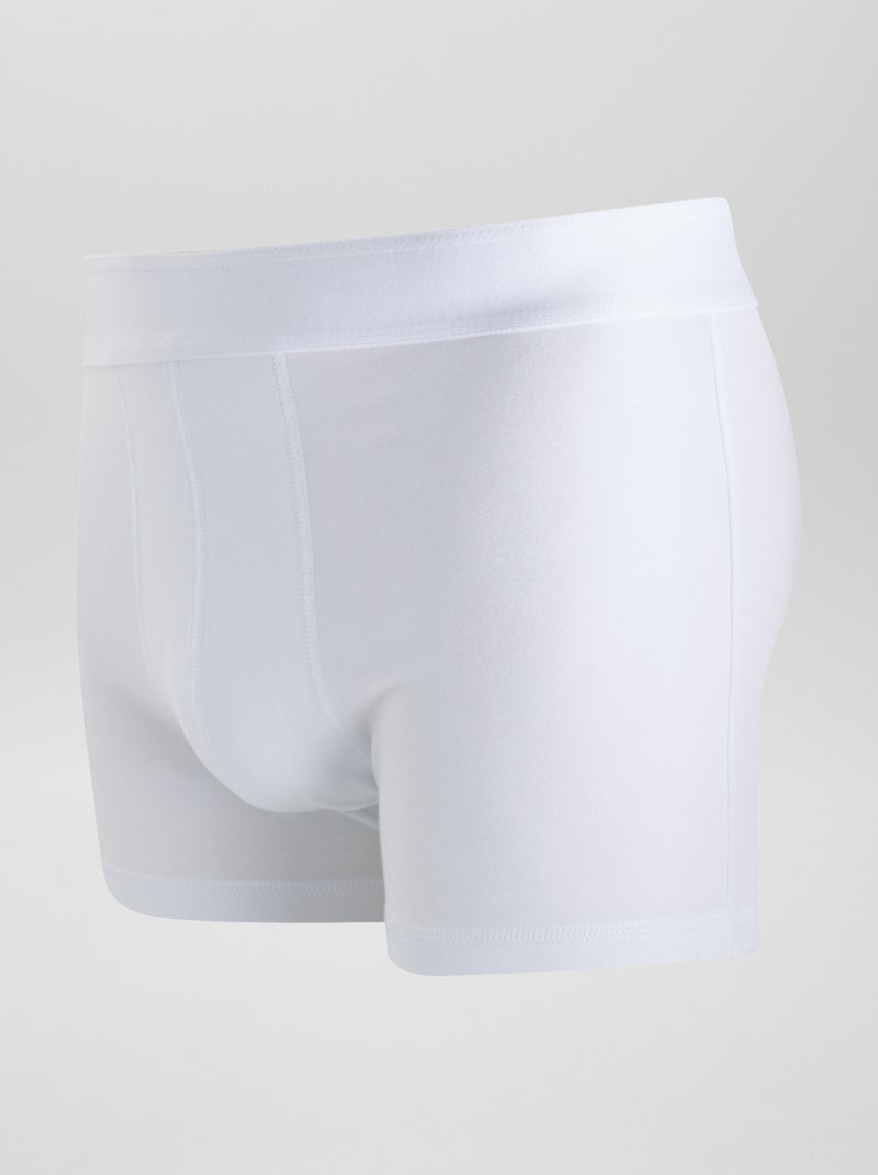 Lot de 3 boxers unis Blanc - Kiabi