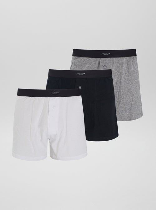 Lot de 3 boxers unis - Kiabi