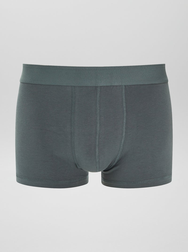 Lot de 3 boxers unis Kaki - Kiabi