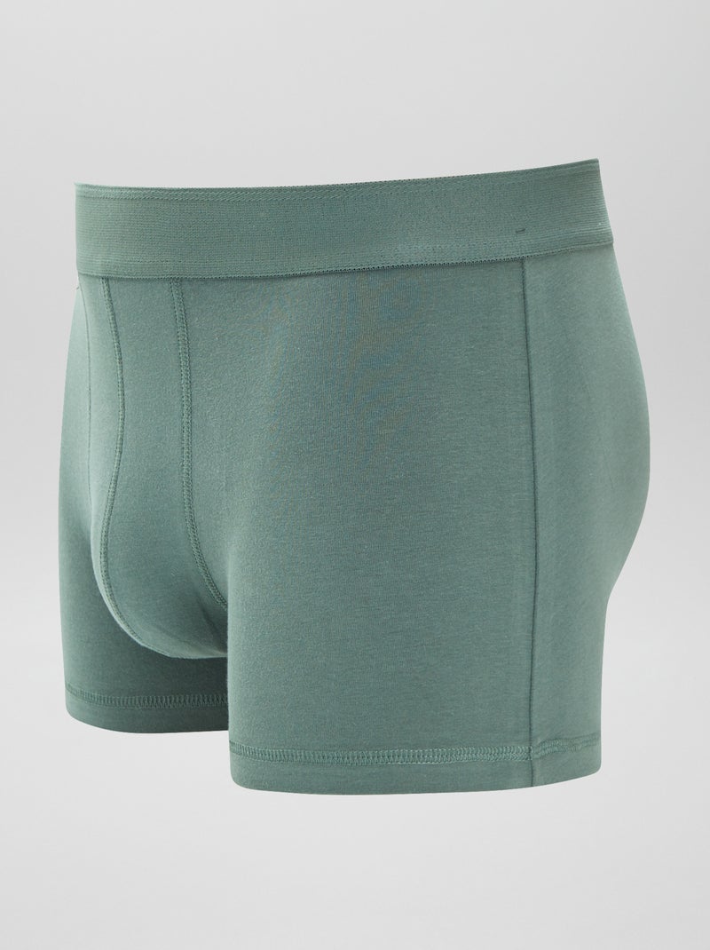 Lot de 3 boxers unis Kaki - Kiabi