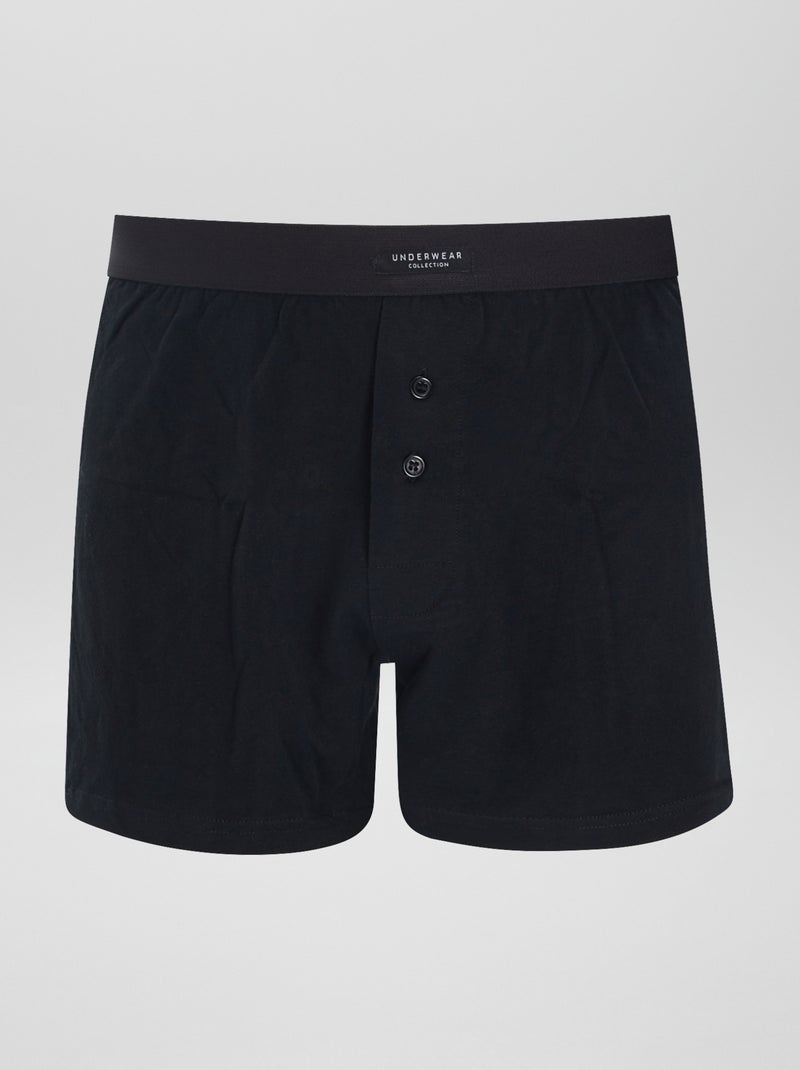 Lot de 3 boxers unis Noir - Kiabi