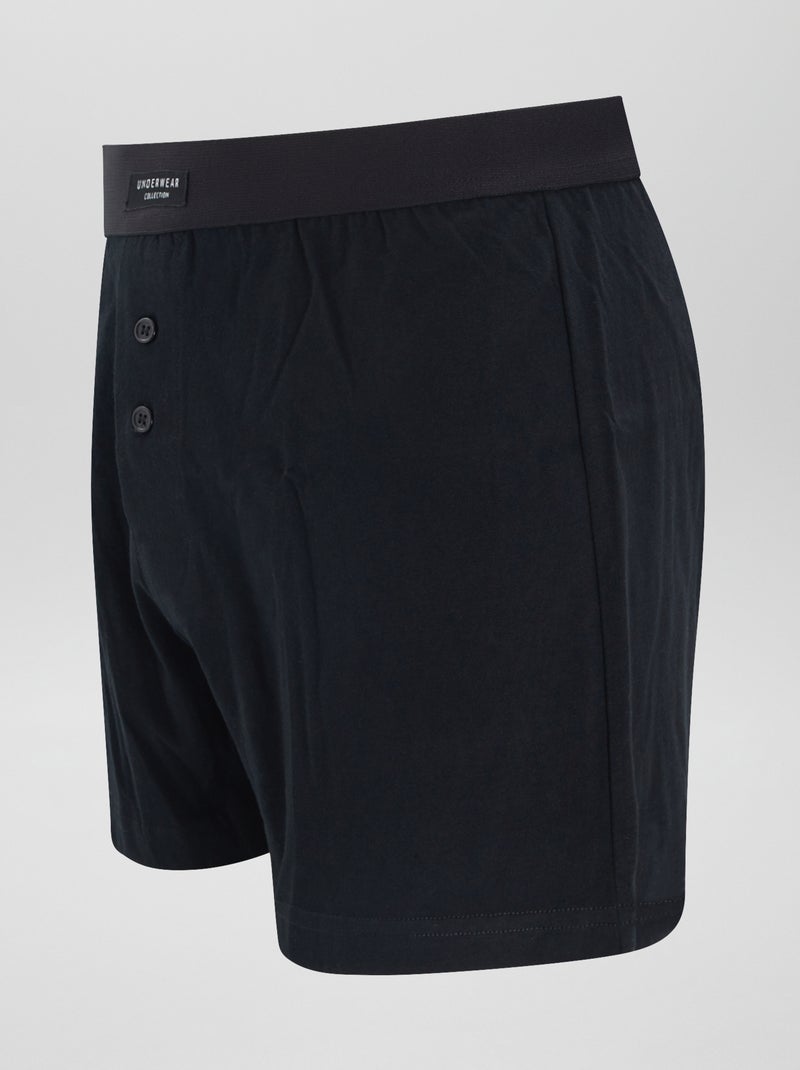 Lot de 3 boxers unis Noir - Kiabi