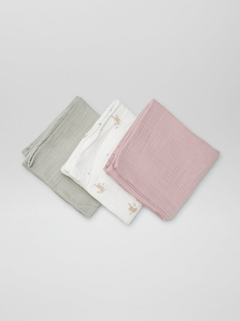 Lot de 3 changes imprimés Blanc/kaki - Kiabi