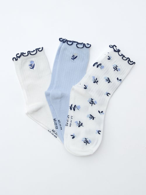 Lot de 3 chaussettes imprimées - Kiabi
