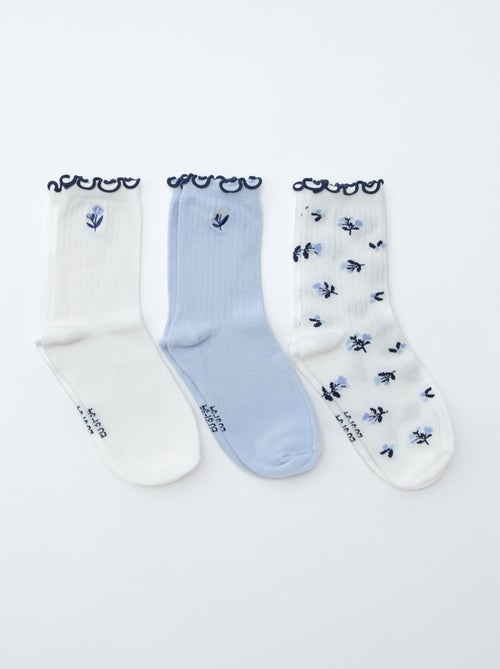Lot de 3 chaussettes imprimées - Kiabi