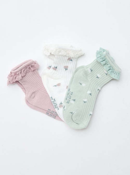 Lot de 3 chaussettes imprimées - Kiabi