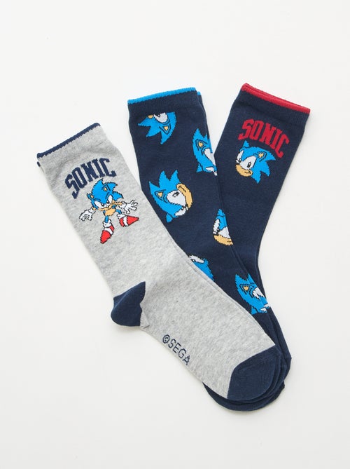 Lot de 3 chaussettes mi-hautes 'Sonic' - Kiabi