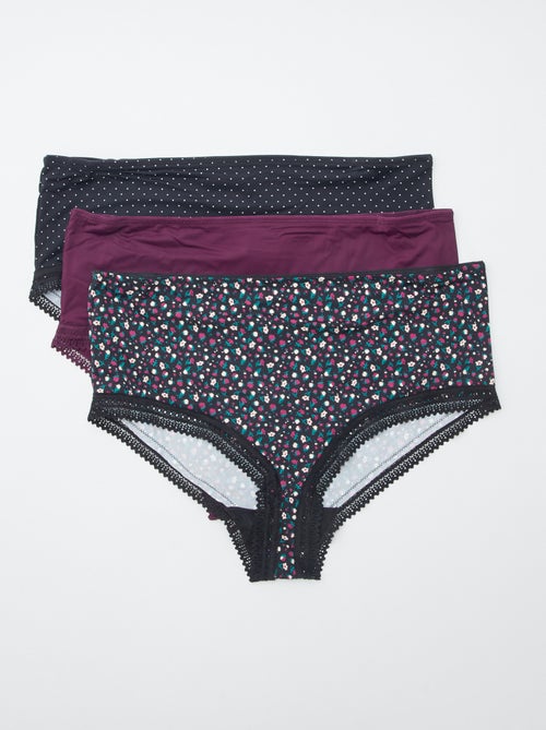 Lot de 3 culottes avec imprimé - Kiabi