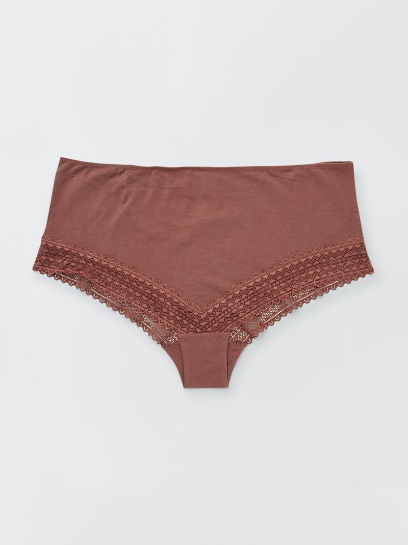 Lot de 3 culottes beige/marron clair/marron - Kiabi