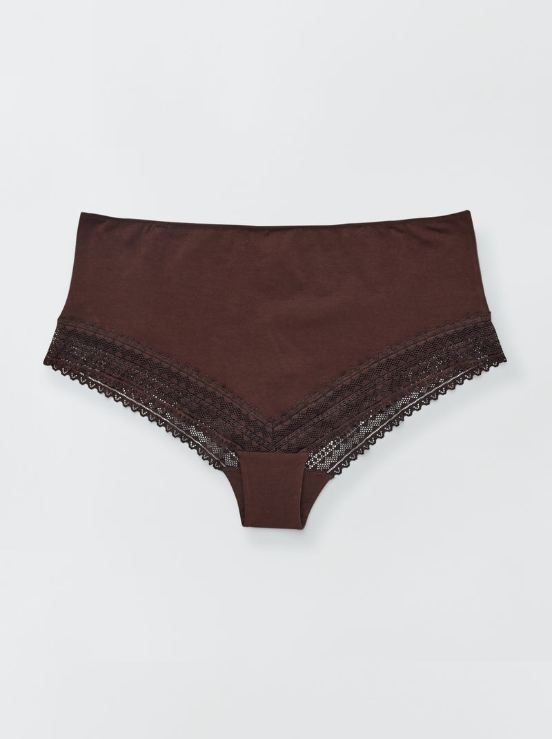 Lot de 3 culottes beige/marron clair/marron - Kiabi