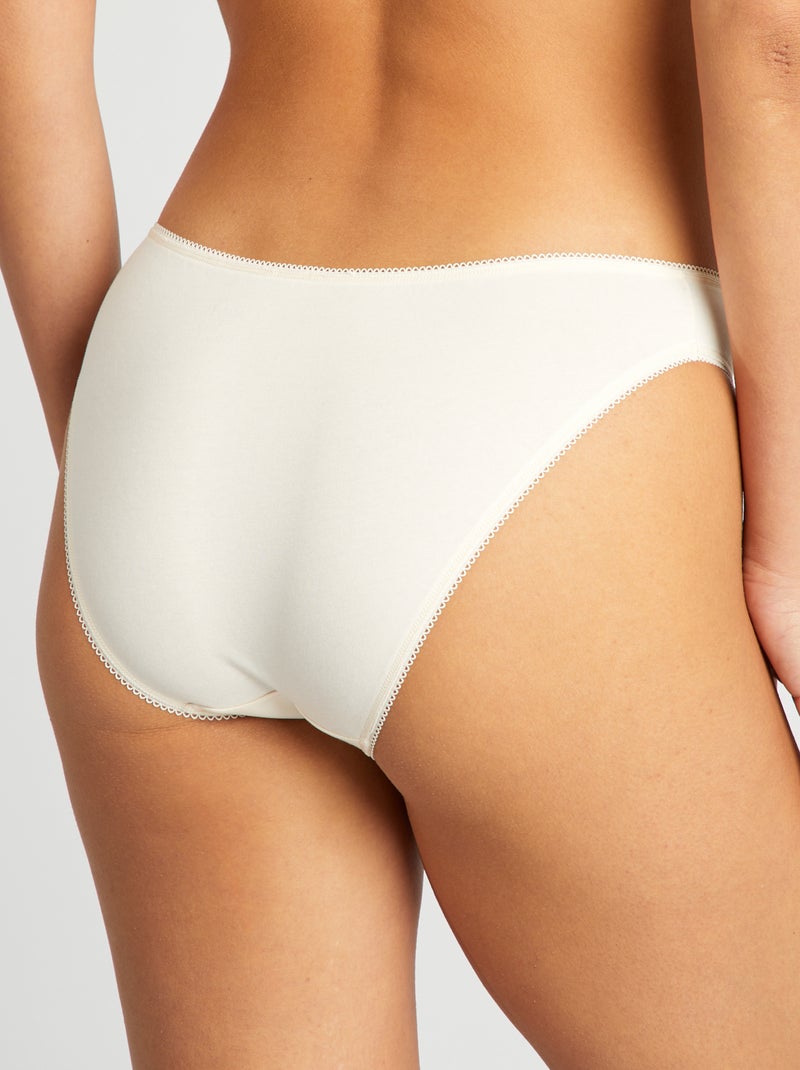 Lot de 3 culottes en coton Noir/gris/blanc - Kiabi