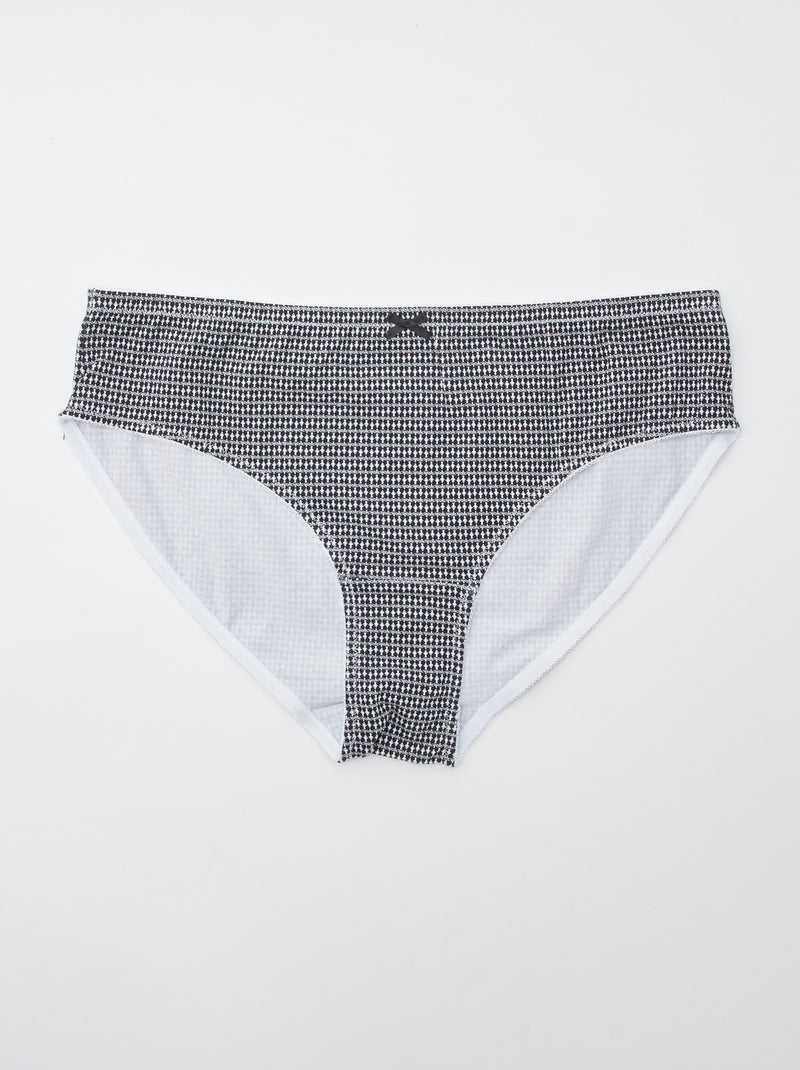 Lot de 3 culottes en coton stretch Blanc - Kiabi