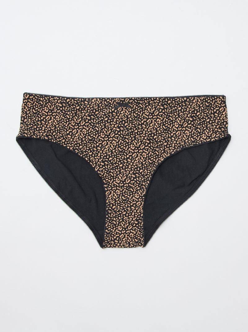 Lot de 3 culottes en coton stretch Marron - Kiabi