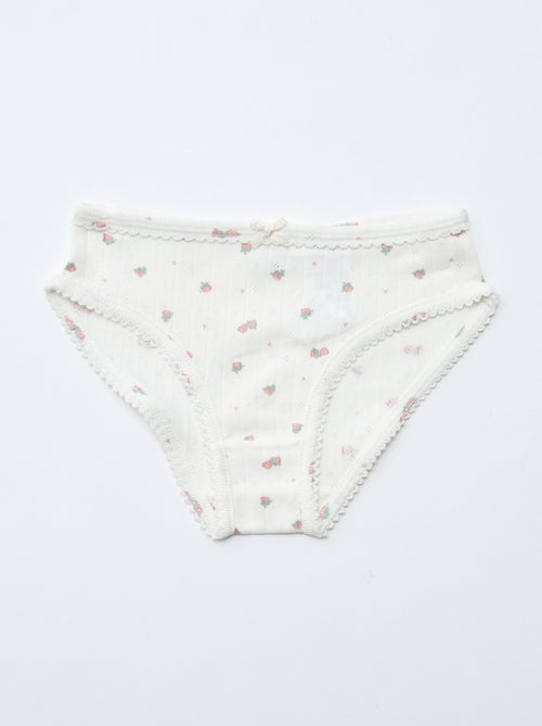 Lot de 3 culottes en maille pointelle - Kiabi