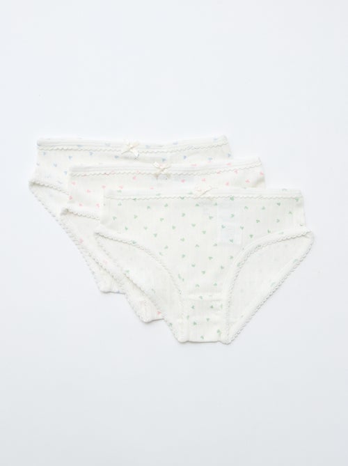 Lot de 3 culottes en maille pointelle - Kiabi