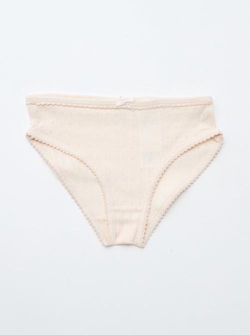 Lot de 3 culottes en maille pointelle - Kiabi