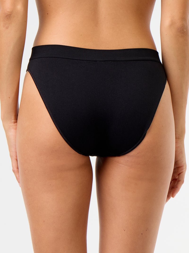 Lot de 3 culottes sans coutures Noir - Kiabi