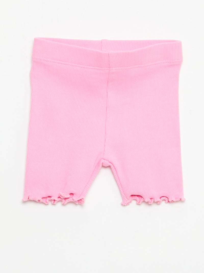 Lot de 3 cyclistes côtelés Jaune - Kiabi