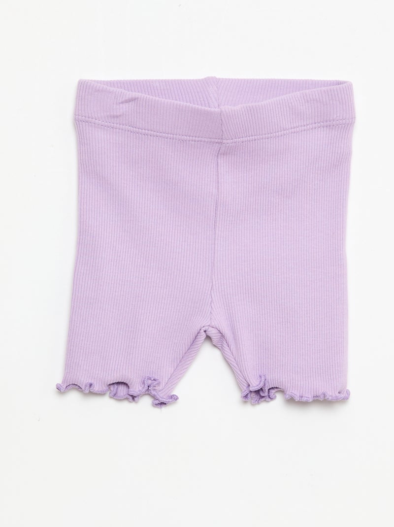 Lot de 3 cyclistes côtelés Jaune - Kiabi