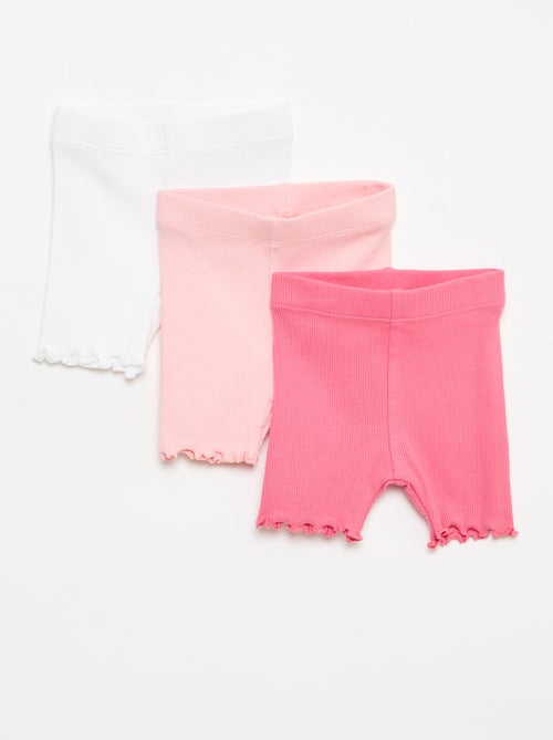 Lot de 3 cyclistes côtelés - Kiabi